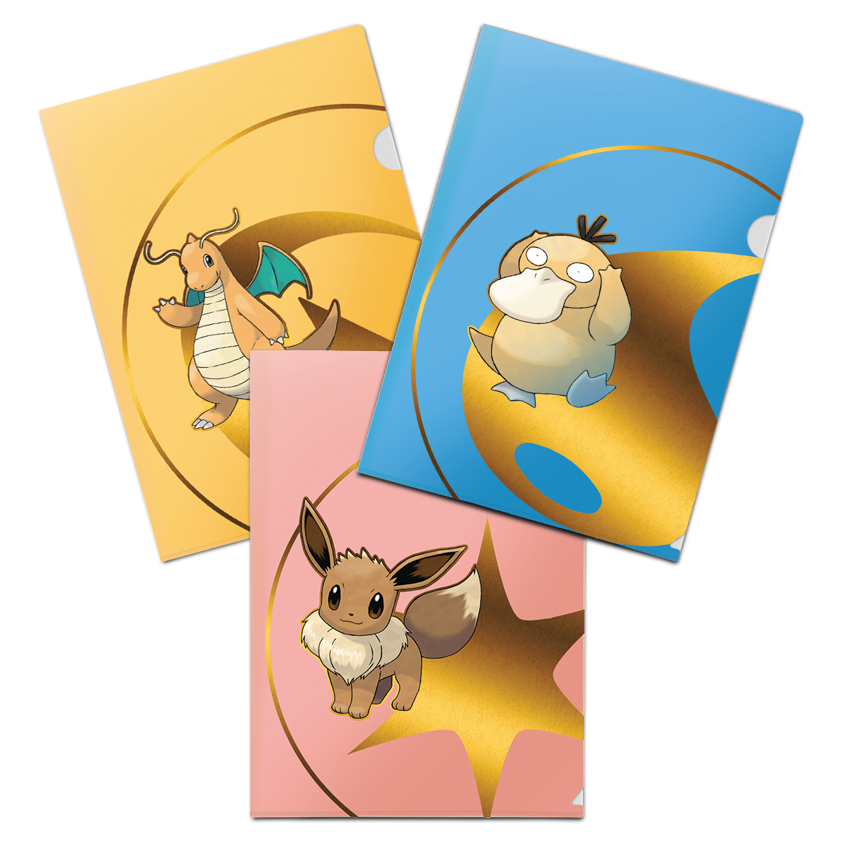 Pokémon Tournament Folios 3 Pack - Psyduck, Eevee, and Dragonite | Nexcstoioe