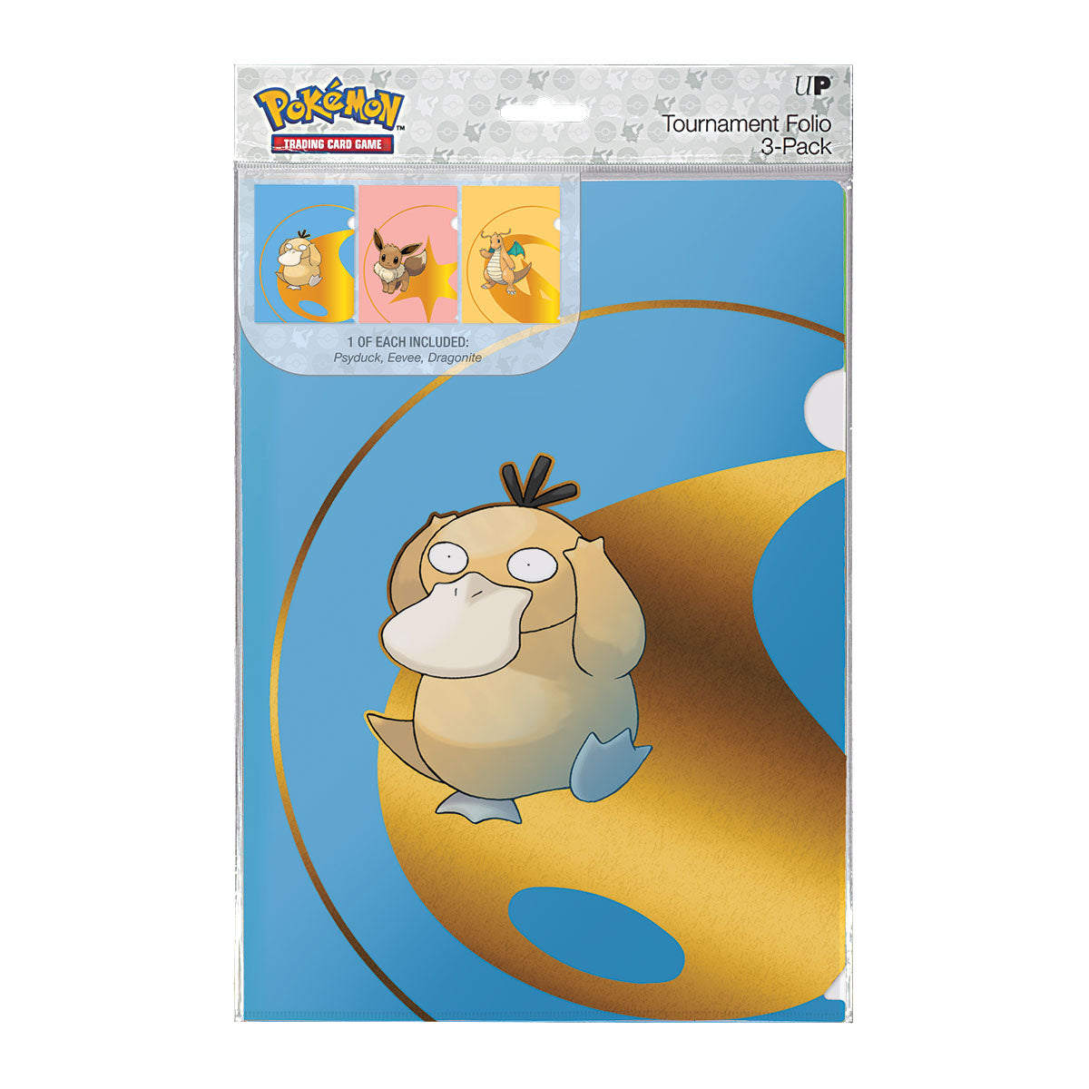 Pokémon Tournament Folios 3 Pack - Psyduck, Eevee, and Dragonite | Nexcstoioe