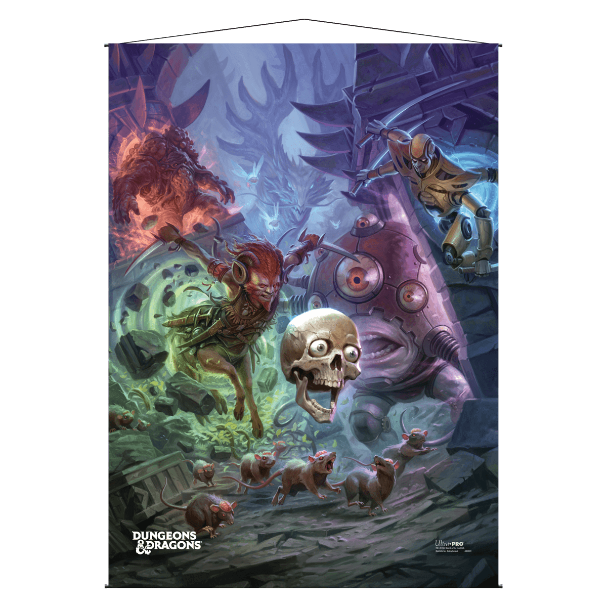 Planescape: Adventures in the Multiverse for Dungeons & Dragons Wall Scroll - Morte’s Planar Parade Standard Cover Artwork v2 | Nexcstoioe