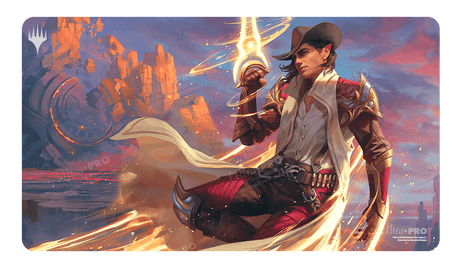 Outlaws of Thunder Junction  Kellan, the Kid Key Art Standard Gaming Playmat for Magic: The Gathering | Nexcstoioe