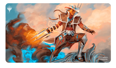 Outlaws of Thunder Junction Annie Flash, the Veteran Standard Gaming Playmat Key Art for Magic: The Gathering | Nexcstoioe