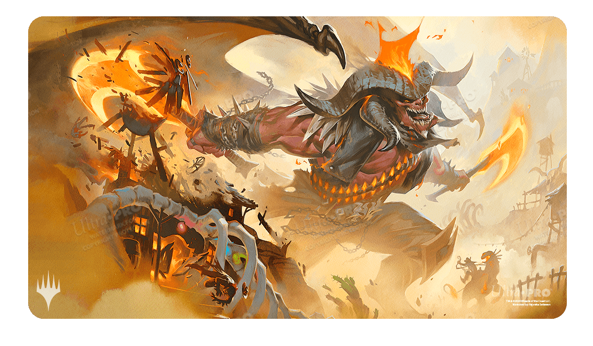 Outlaws of Thunder Junction Rakdos, the Muscle Standard Gaming Playmat Key Art for Magic: The Gathering | Nexcstoioe