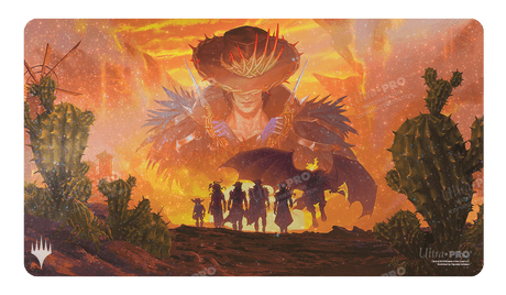 Outlaws of Thunder Junction Gang Silhouette AR Enhanced Holofoil Standard Gaming Playmat for Magic: The Gathering | Nexcstoioe