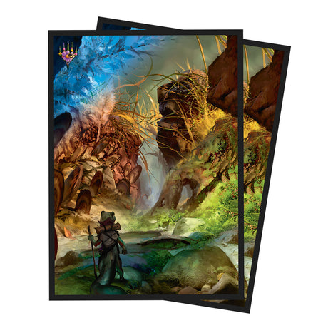 Bloomburrow Season Lands: Swamp (Summer) Deck Protector Sleeves (100ct) for Magic: The Gathering Front | Nexcstoioe