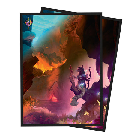 Bloomburrow Season Lands: Mountain Summer Deck Protector Sleeves (100ct) for Magic: The Gathering | Nexcstoioe Front