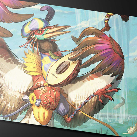 Bloomburrow Zinnia, Valley’s Voice Playmat for Magic: The Gathering Close Up | Nexcstoioe