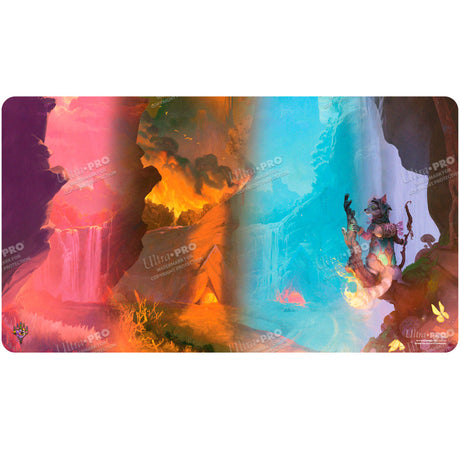 Bloomburrow Season Lands: Mountain (Four Seasons) Standard Gaming Playmat for Magic: The Gathering Front | Nexcstoioe 