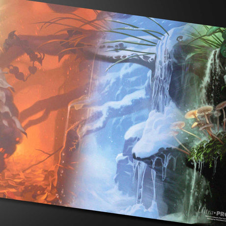 Bloomburrow Season Lands: Forest (Four Seasons) Standard Gaming Playmat for Magic: The Gathering Close Up | Nexcstoioe 