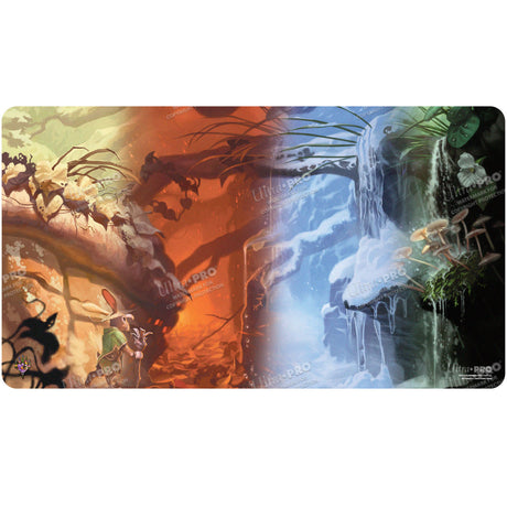 Bloomburrow Season Lands: Forest (Four Seasons) Standard Gaming Playmat for Magic: The Gathering Front | Nexcstoioe 