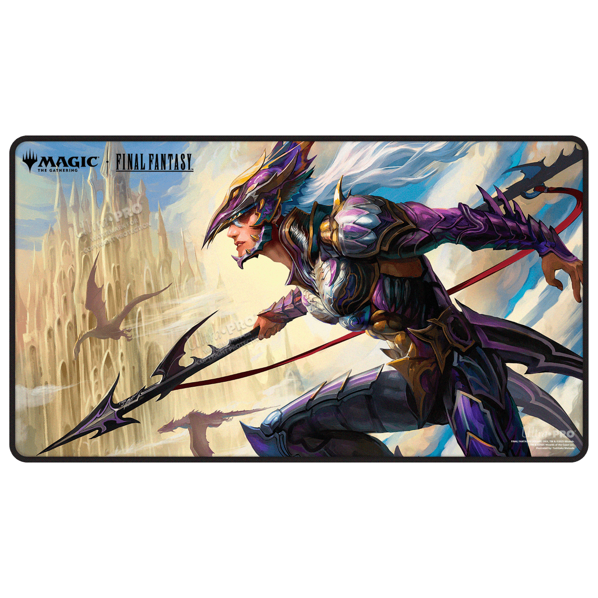 Magic: The Gathering®—FINAL FANTASY™ Kain, Traitorous Dragoon Black Stitched Playmat Front