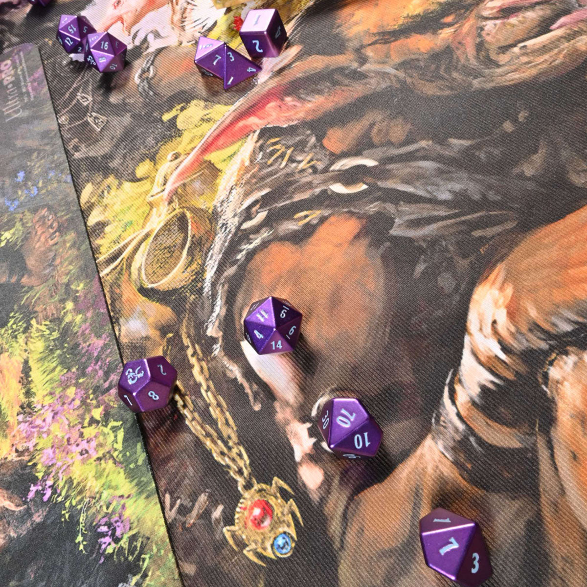 Phandelver and Below: The Shattered Obelisk Underdark Heavy Metal RPG Dice Set (7ct) for Dungeons & Dragons | Nexcstoioe