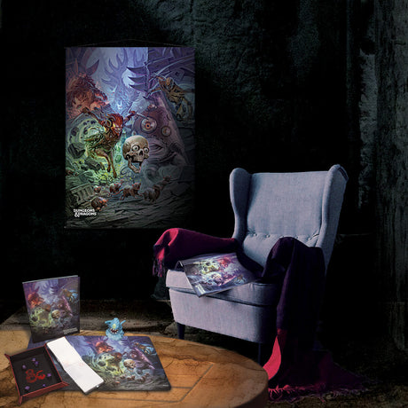 Planescape: Adventures in the Multiverse for Dungeons & Dragons Wall Scroll - Morte’s Planar Parade Standard Cover Artwork v2 | Nexcstoioe