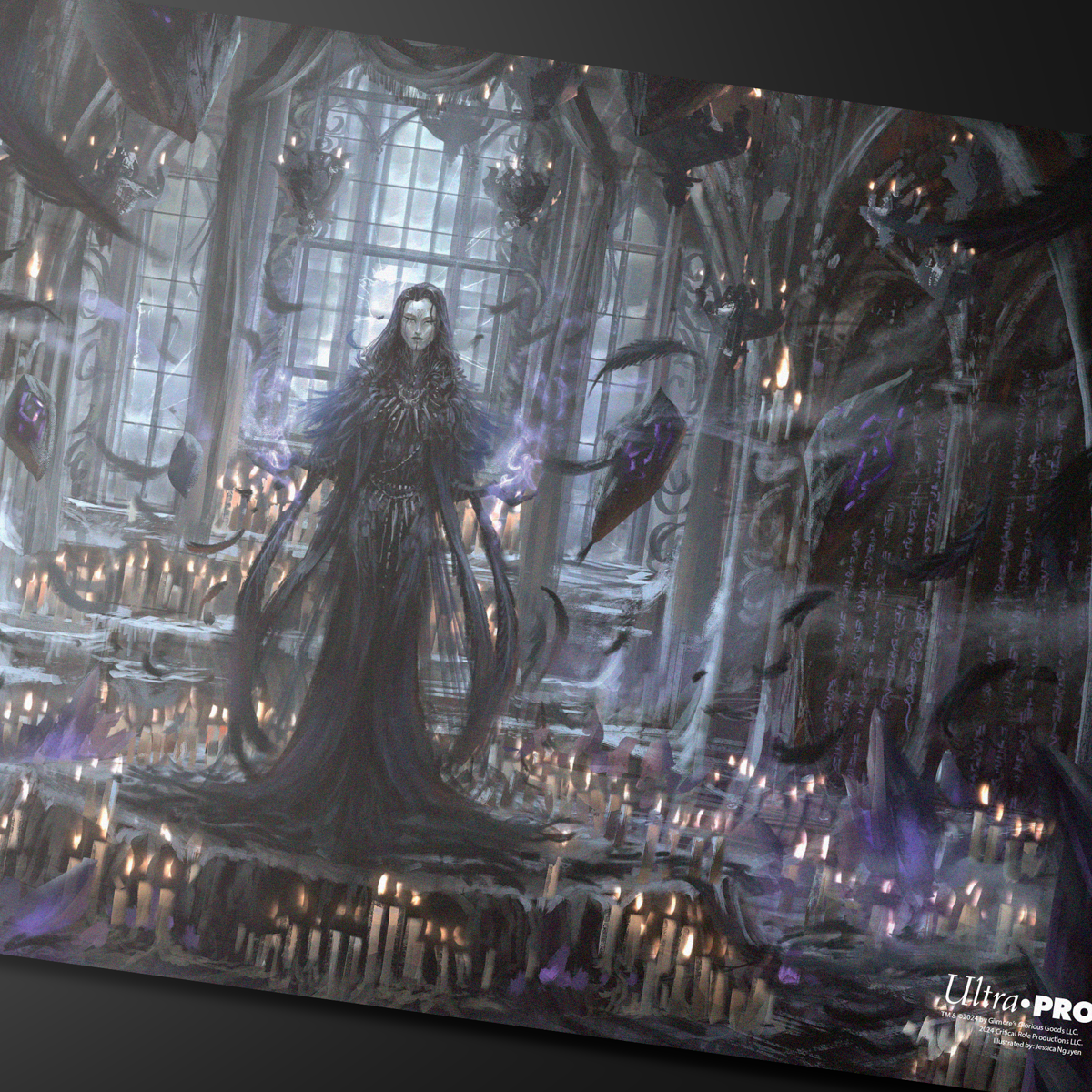 Critical Role PoD Stitched Edge Playmat - Matron of Ravens Art | Nexcstoioe
