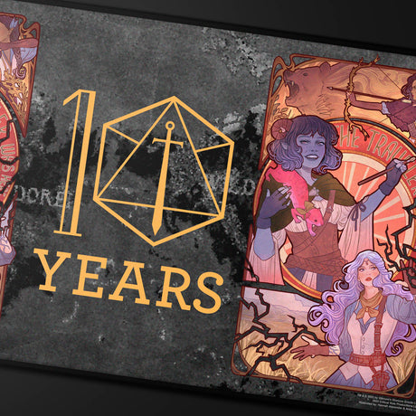Critical Role 10th Anniversary Stitched Edge Playmat - Laura | Nexcstoioe