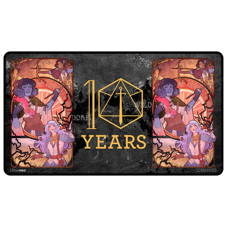 Critical Role 10th Anniversary Stitched Edge Playmat - Laura Front | Nexcstoioe