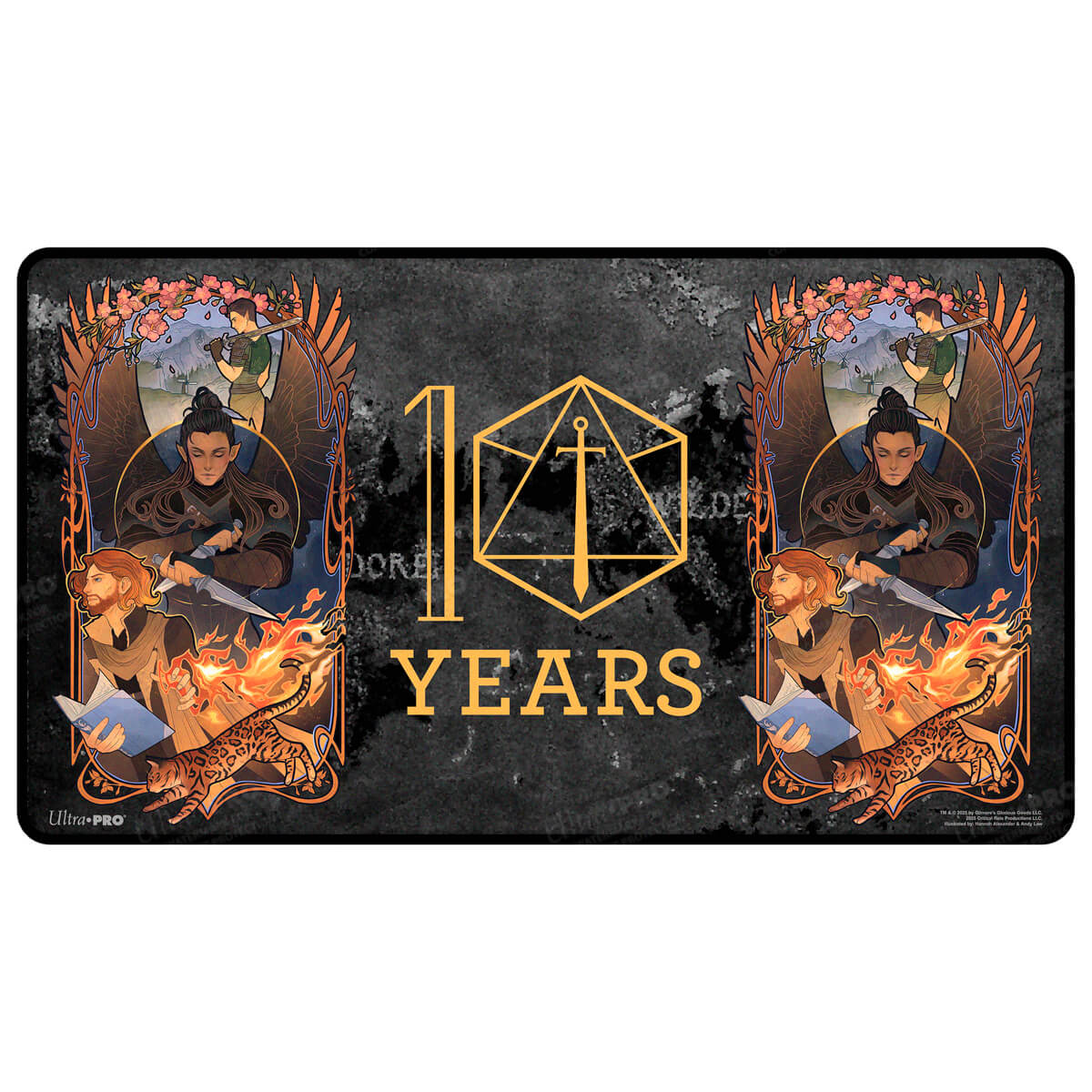 Critical Role 10th Anniversary Stitched Edge Playmat - Liam Front | Nexcstoioe