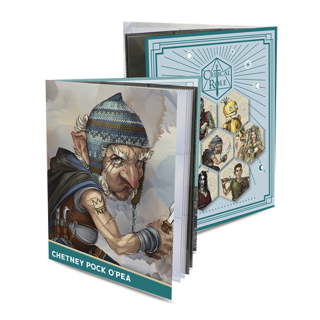 Critical Role Bells Hells Chetney Pock O'Peafrom RPG Folio with Stickers for Dungeons & Dragons | Nexcstoioe
