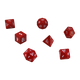 Heavy Metal Red and White RPG Dice Set (7ct) for Dungeons & Dragons | Nexcstoioe