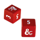 Heavy Metal Red and White D6 Dice Set (4ct) for Dungeons & Dragons | Nexcstoioe