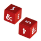 Heavy Metal Red and White D6 Dice Set (4ct) for Dungeons & Dragons | Nexcstoioe