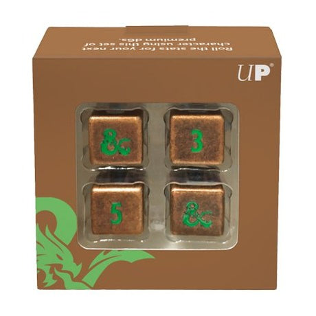 Heavy Metal Feywild Copper and Green D6 Dice Set (4ct) for Dungeons & Dragons | Nexcstoioe
