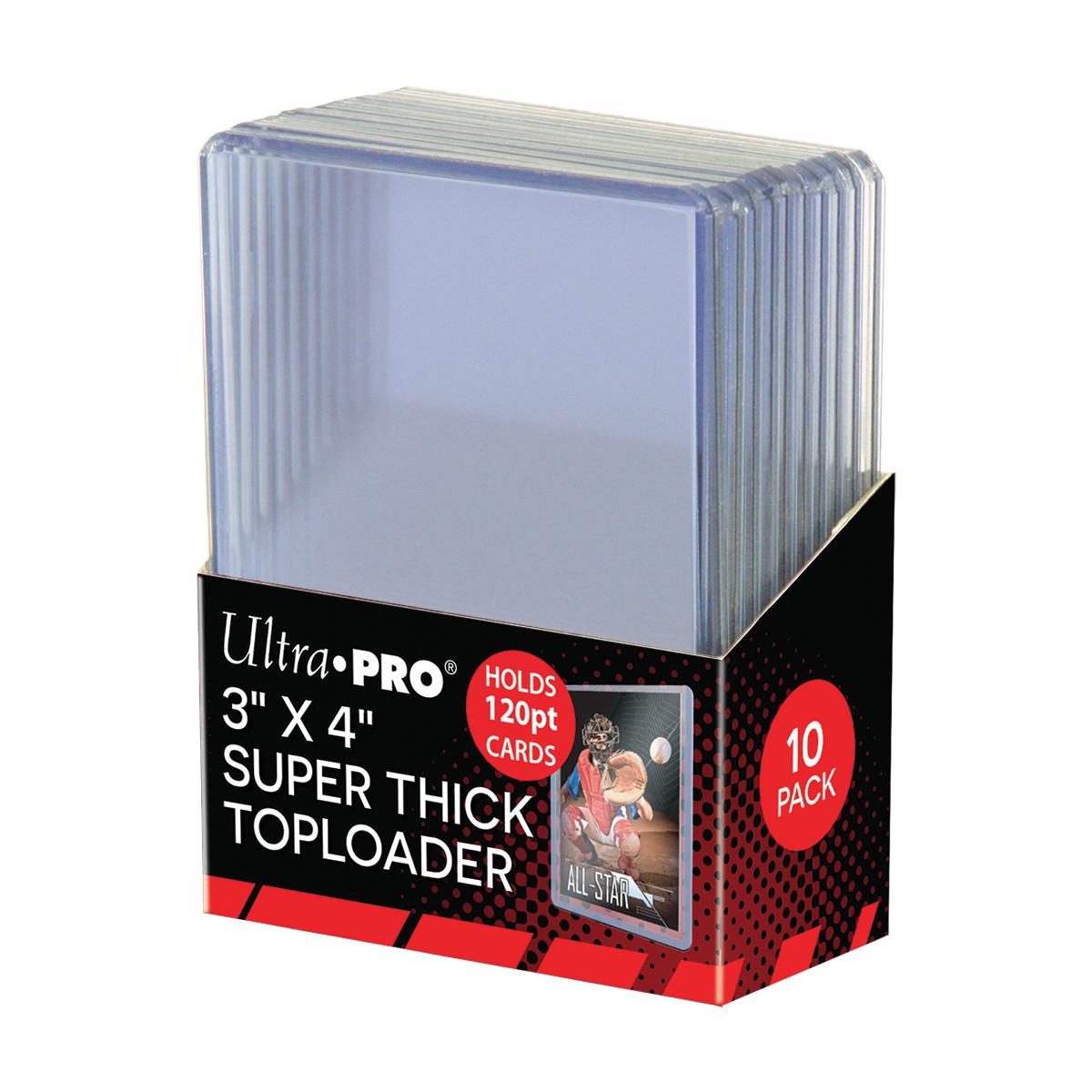 3" x 4" Clear Super Thick 120PT Toploaders (10ct) | Nexcstoioe