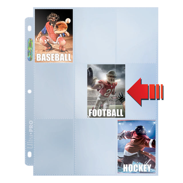Premium Series 9-Pocket Side Load Pages (100ct) for Standard Size Cards | Nexcstoioe