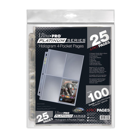 Platinum Series 4-Pocket Pages (25ct) for 3.5" x 5" Cards | Nexcstoioe