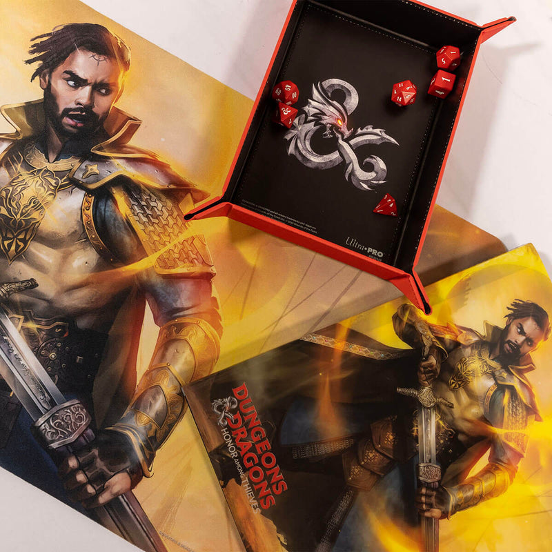 Honor Among Thieves Printed Leatherette Foldable Dice Tray for Dungeons & Dragons | Nexcstoioe
