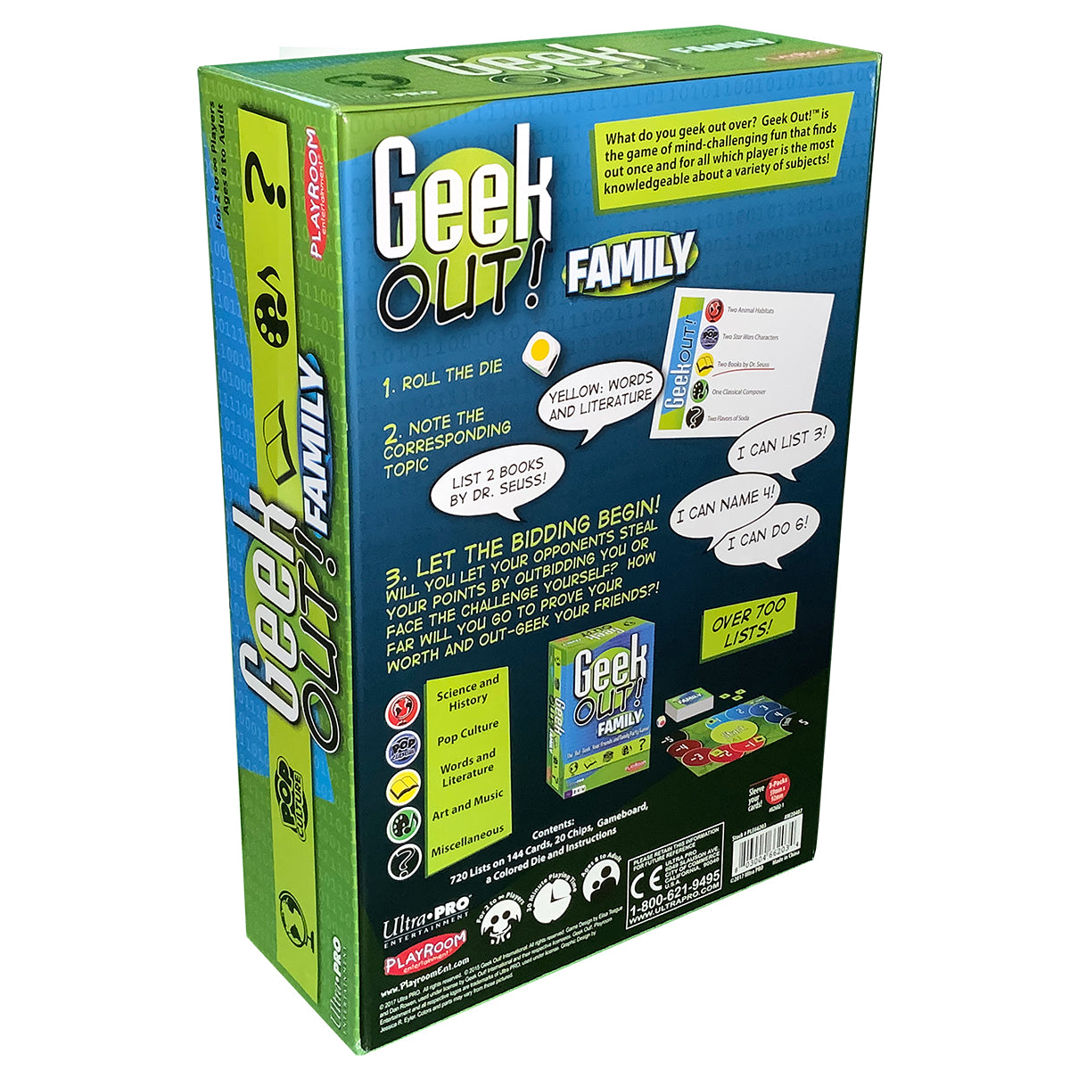 Geek Out! Trivia Party Game: Family Edition Back | Nexcstoioe