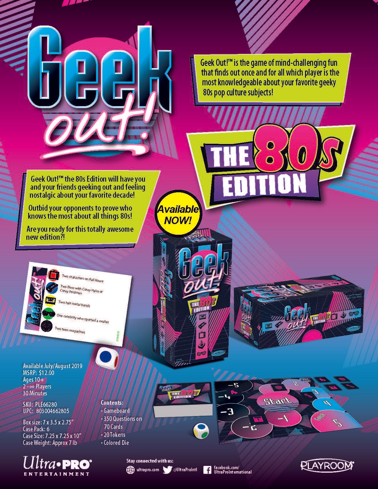 Geek Out! Trivia Party Game: The 80s Edition | Nexcstoioe
